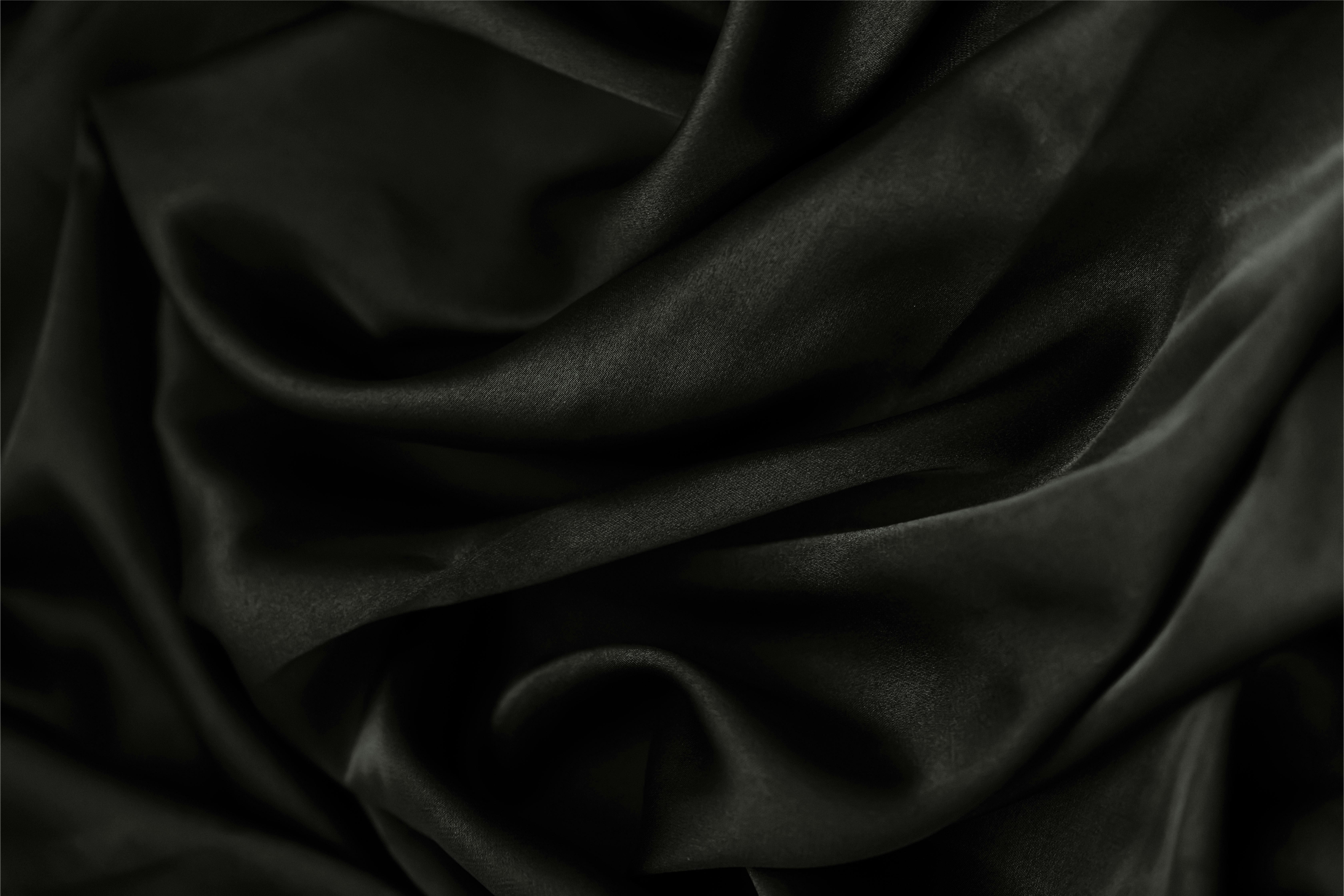 rippled black fabric